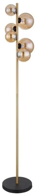 Lampadar, lampa de podea LED design modern Riha negru, alama