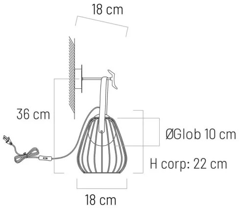 Lampă de perete MEMORY 1xG9/4W/230V albă/maro Klausen 101021