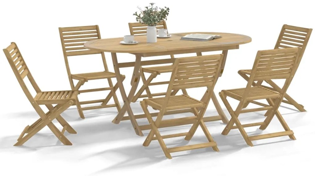 vidaXL Scaune grădină pliante 6 buc. 48,5x61,5x87 cm lemn masiv acacia