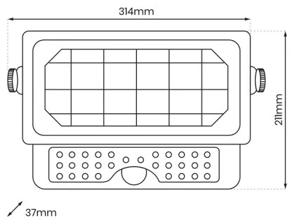 Proiector solar LED cu senzor mișcare EPAD LED/10W/3000 mAh 7,4V 4000K IP65