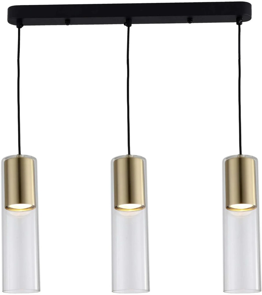 Light Prestige Manacor lampă suspendată 3x50 W transparent-auriu LP-232/3LGD