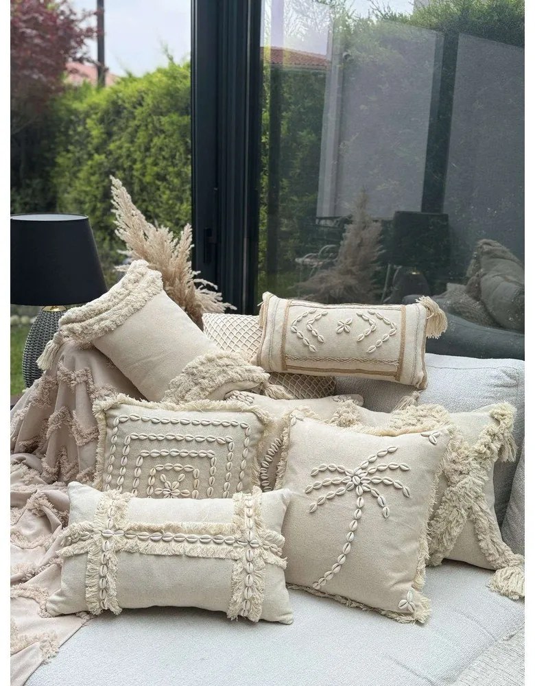 Față de pernă din bumbac 43x43 cm Seashells – Mioli Decor