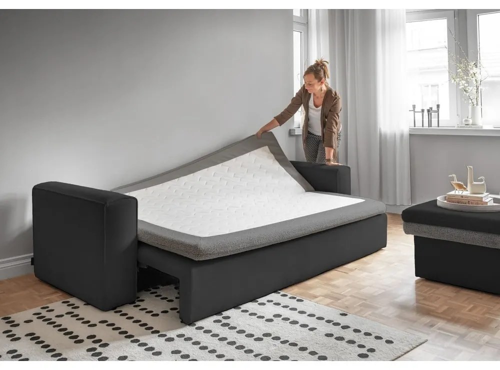 Canapea gri închis extensibilă 237 cm Wilson – Miuform