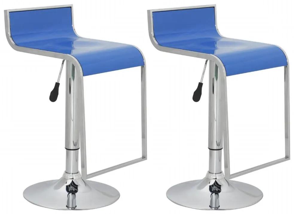 60409 vidaXL Set 2 scaune bar din ABS, Albastru