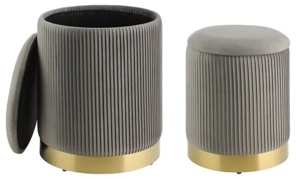 SET 2x taburet Eglo 424023 MASHIKE gri/auriu