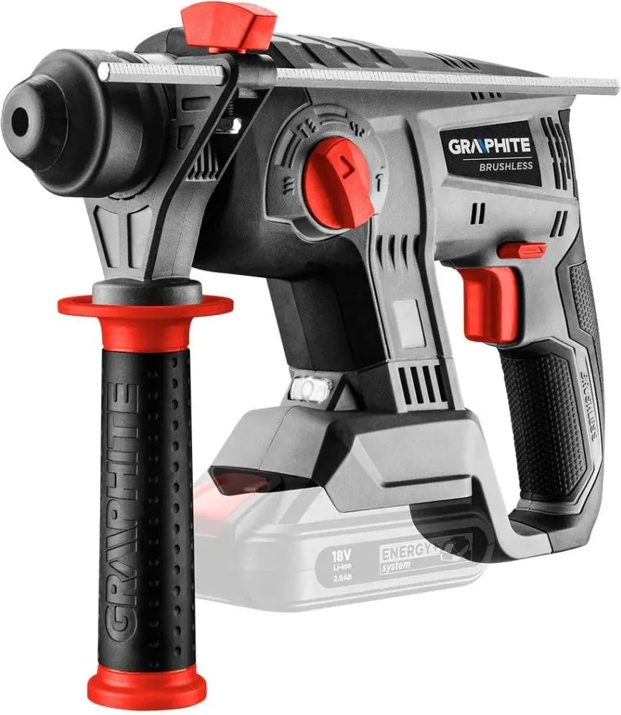 BURGHIU CU PERCUȚIE FĂRĂ FIR CU FUNCȚIE DALTĂ, ENERGY+ 18V, 2,2J, FĂRĂ ACUMULATOR, GRAFIT