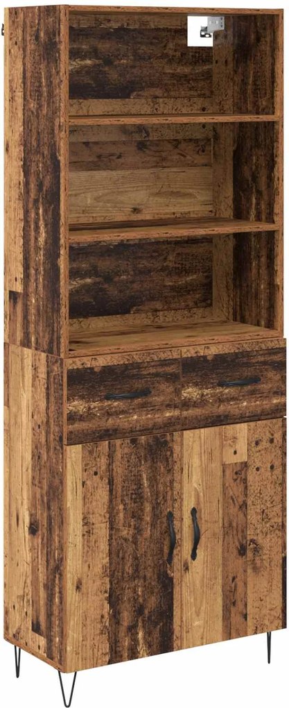 vidaXL Bufet cu sertar 2 pcs Lemn vechi Lemn compozit