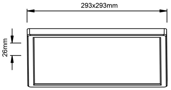 Brilliant - Plafonieră LED MILTON LED/18W/230V 29,3x29,3 cm albă
