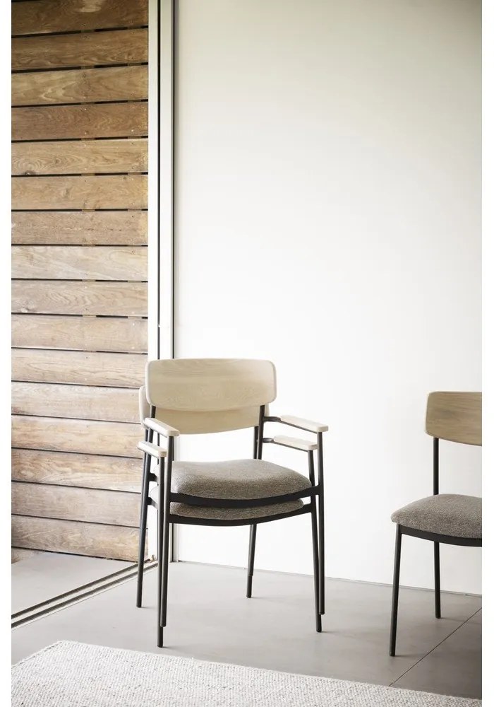 Scaune de dining bej/natural 2 buc. Maymont – Rowico