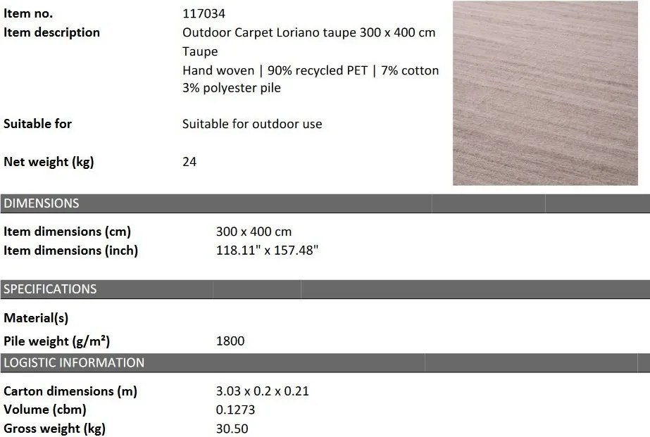 Covor design LUX tesut manual Loriano 300x400cm