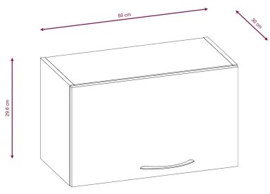 Set mobilier de bucătărie VALERIA 240 cm, stejar sonoma/maro