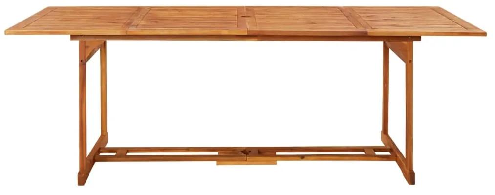 Set de masa pentru gradina, 11 piese, lemn masiv de acacia Lungime masa 220 cm, Cu cotiera  , 11