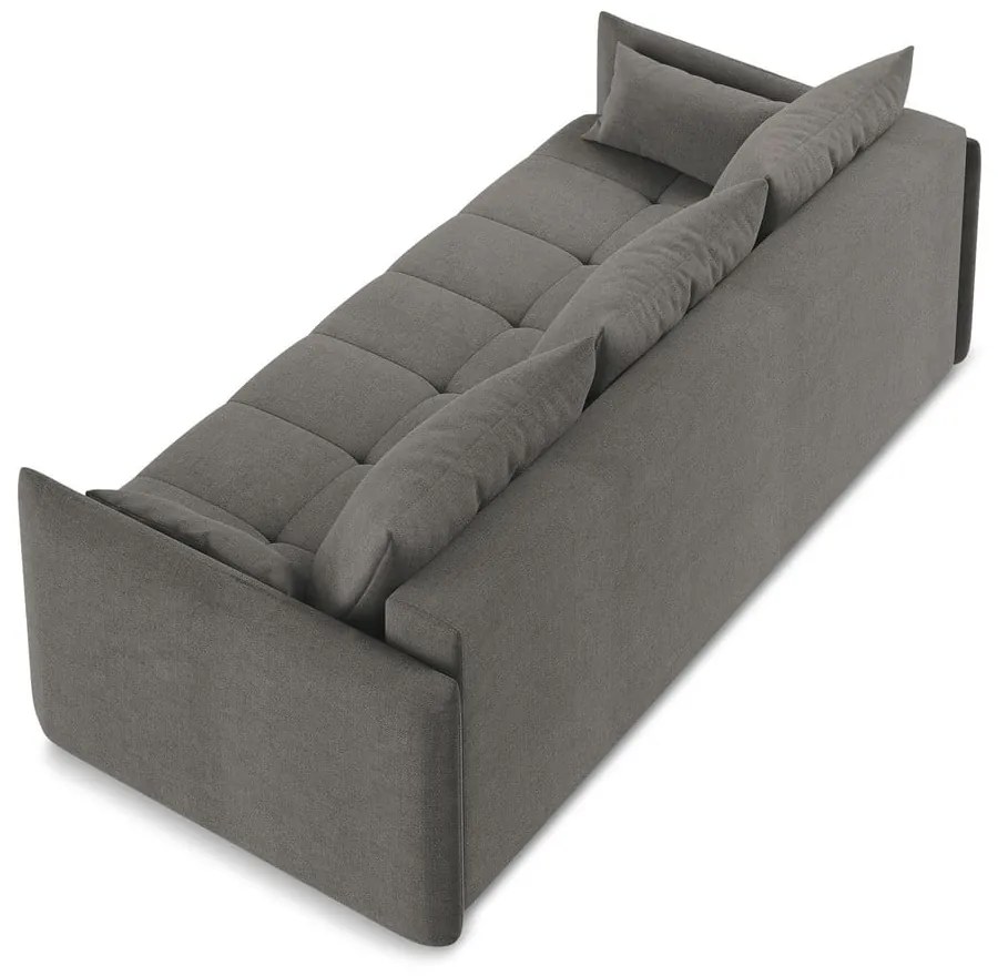 Canapea gri închis extensibilă/cu spațiu de depozitare 225 cm Moku – Makamii
