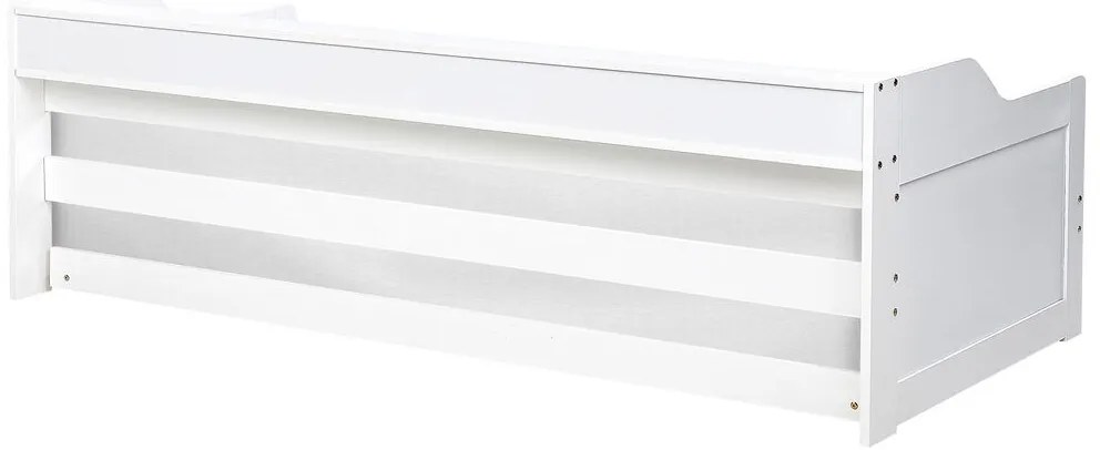Pat de o persoană 200 x 90 cm Elinor (alb) (cu somieră). 1078681