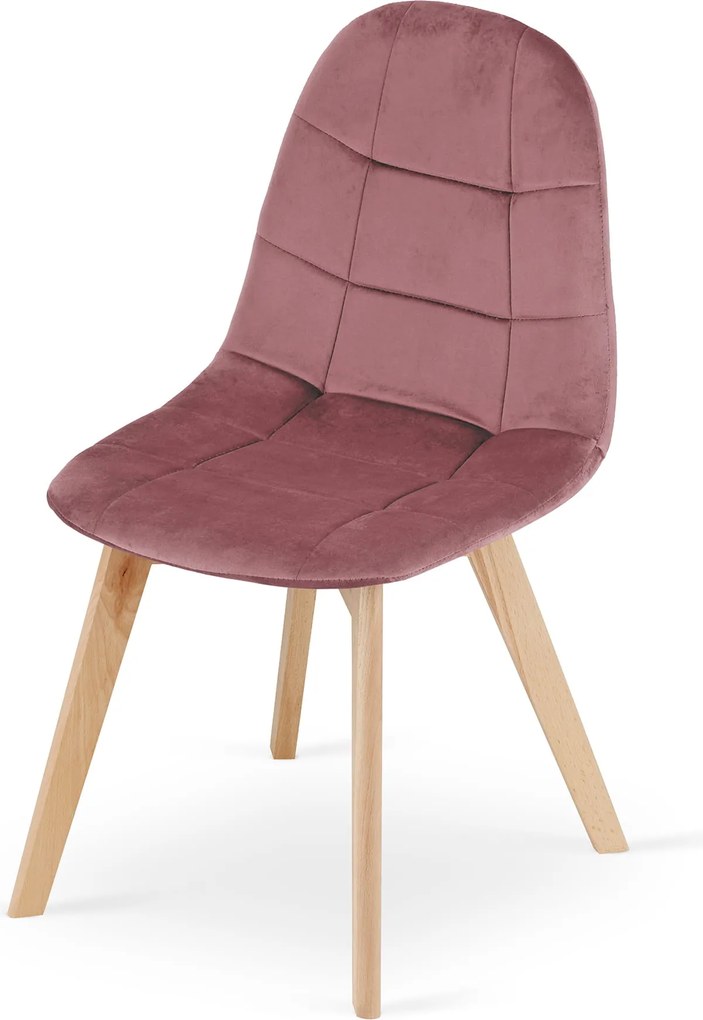 OFERTA Scaun de masa din catifea roz inchis BORA II. calitate secundara