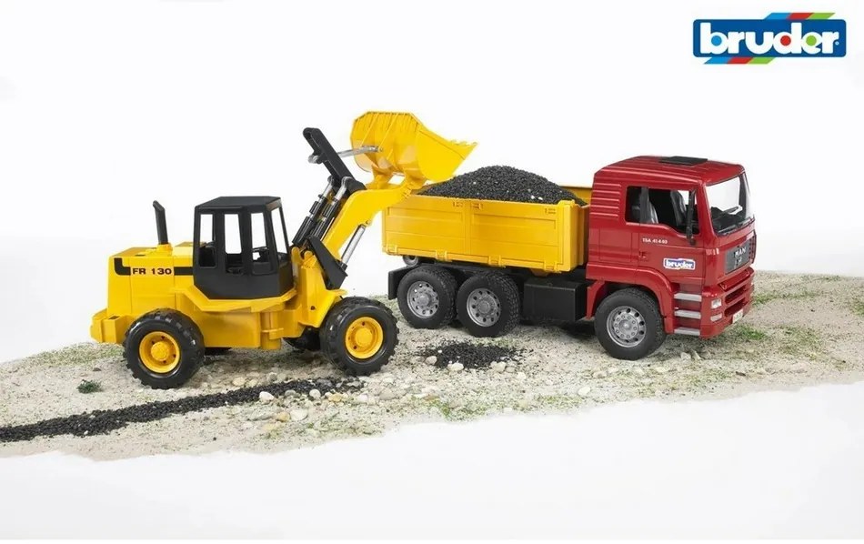 Bruder 2725 Vehicule de construcții MAN nákl.mașină și excavator