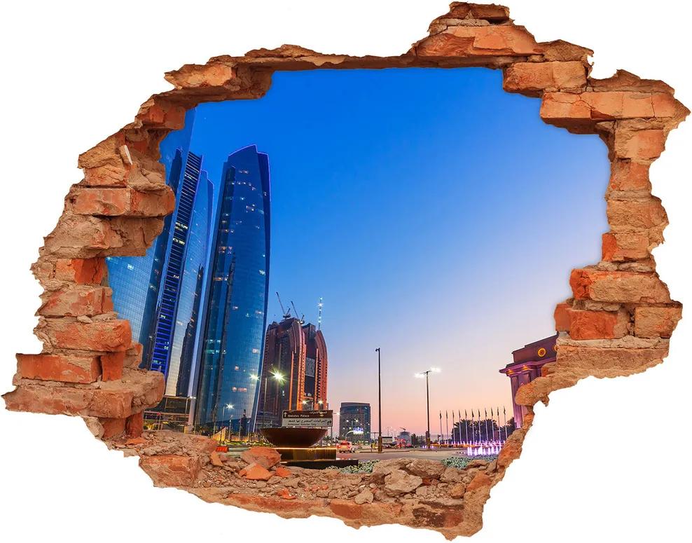 Autocolant gaură 3D Străzile din Abu Dhabi