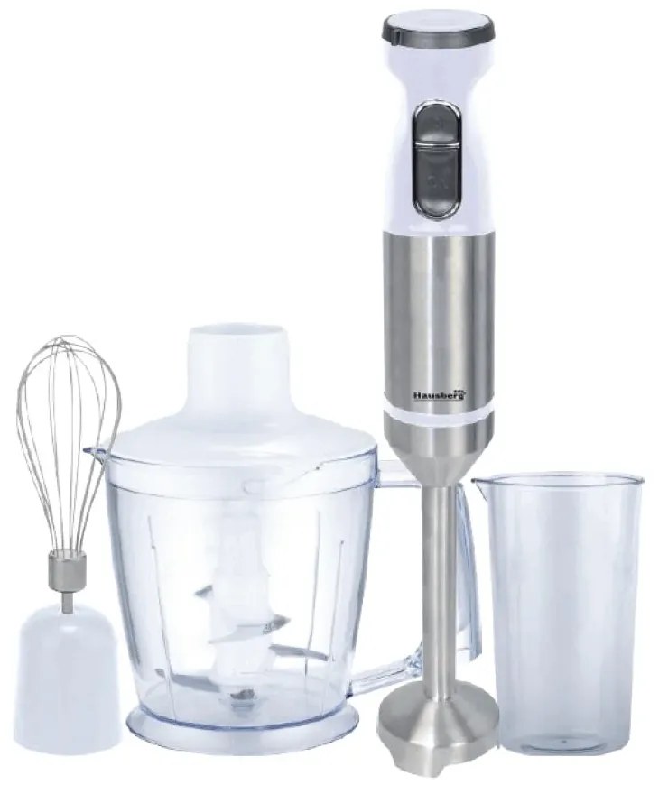 Blender vertical de mana profesional, Hausberg HB-7700, 4 in 1, Cana 1000ml, Tel, Tocator, putere 1000 W