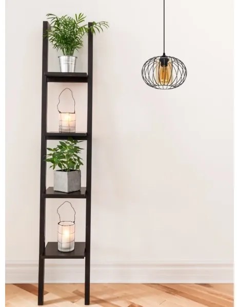 Lustră pe cablu CORRINI 1xE27/60W/230V d. 25 cm negru/bej