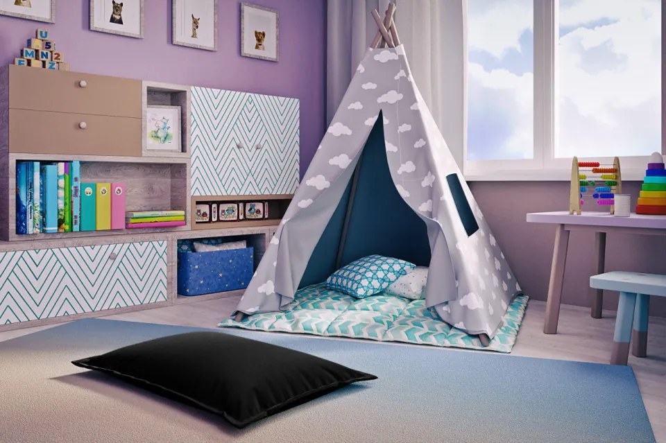 Perna de podea, 140x30x170 cm, Bari, Eltap (Culoare: Gri / Poco 4)