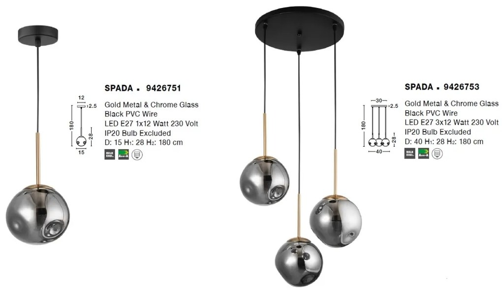 Lustra design modern decorativ Spada 3L NVL-9426753