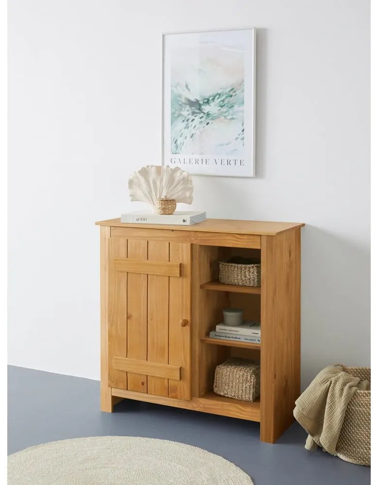 Dulap în culoare naturală din lemn de pin 90x90 cm Bertram – Støraa