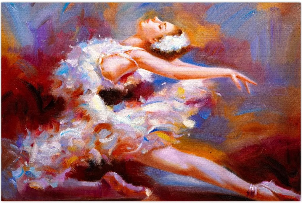 Tablou - Balerină,pictură (90x60 cm)