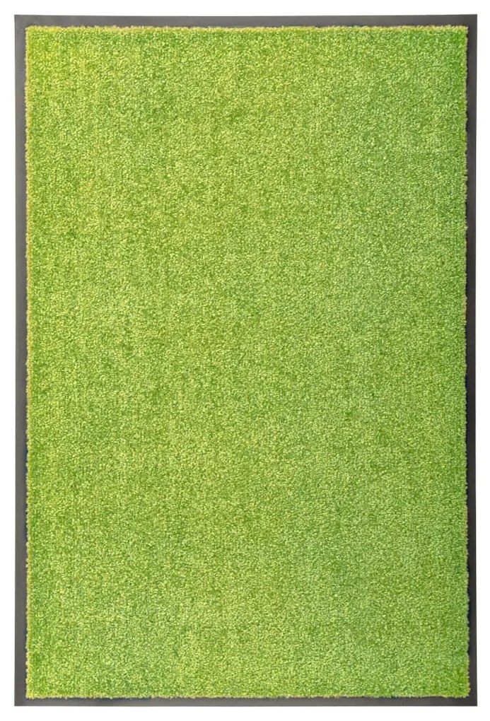 vidaXL Covoraș de ușă lavabil, verde, 60 x 90 cm