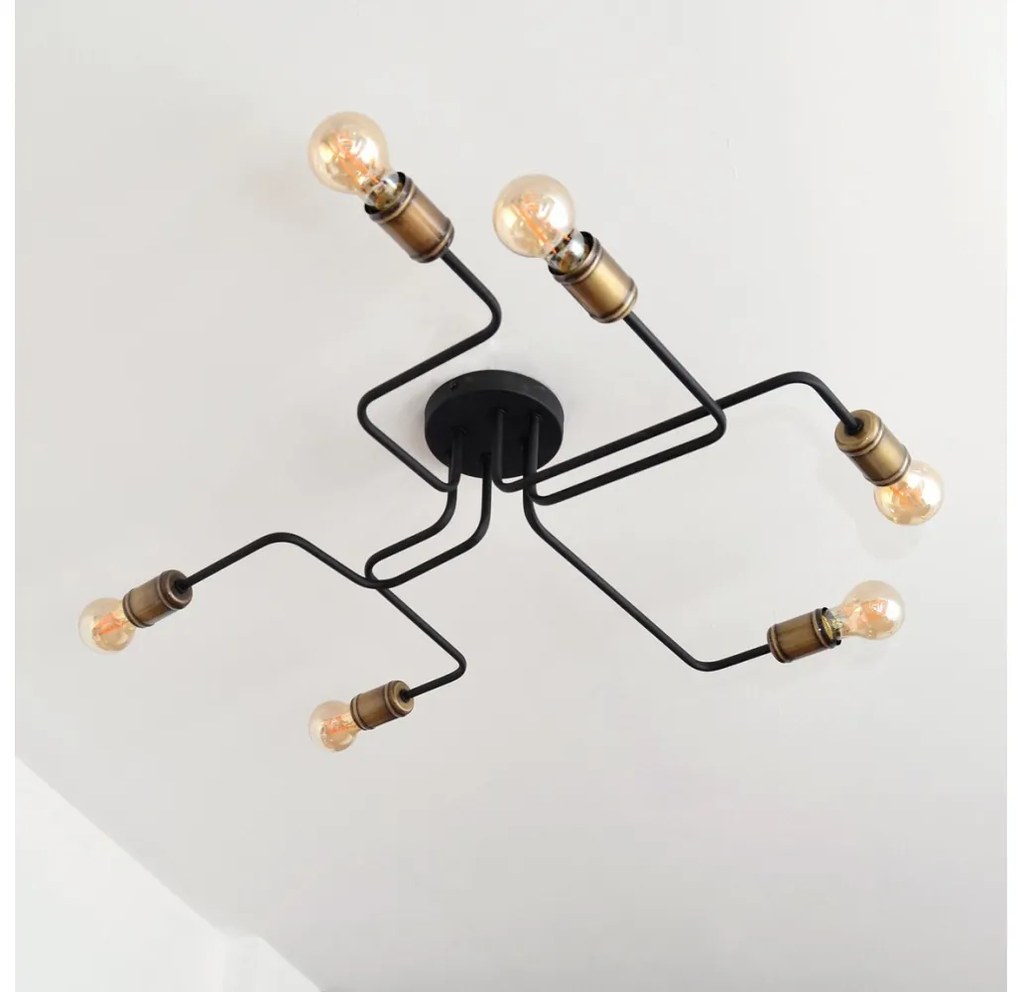 LED Lustră aplicată TUBE 6xE27/15W/230V