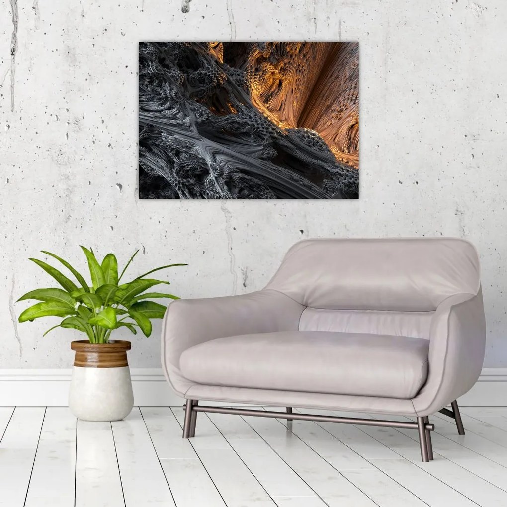 Tablou pe sticlă - Privire spre centru (70x50 cm)
