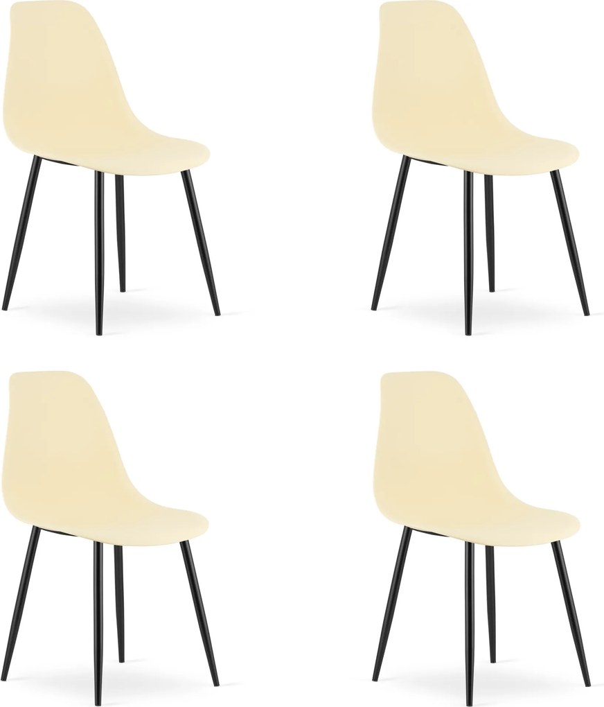 Set 4 Scaune Bucatarie/Dining Velo Plus Bej