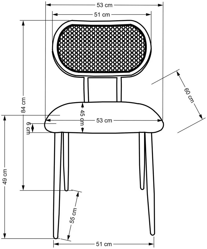 Scaun de bucaterie Malenia, gri