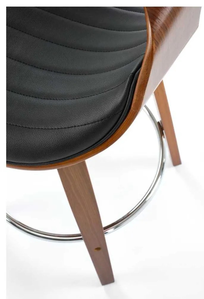 Scaun de bar Scarlet, negru / nuc