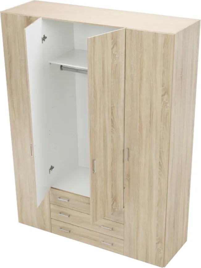 Dulap, 4 uşi, stejar sonoma, GWEN 70429