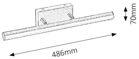 Rabalux 5720 - LED Iluminat oglindă baie SILAS 1xLED/12W/230V
