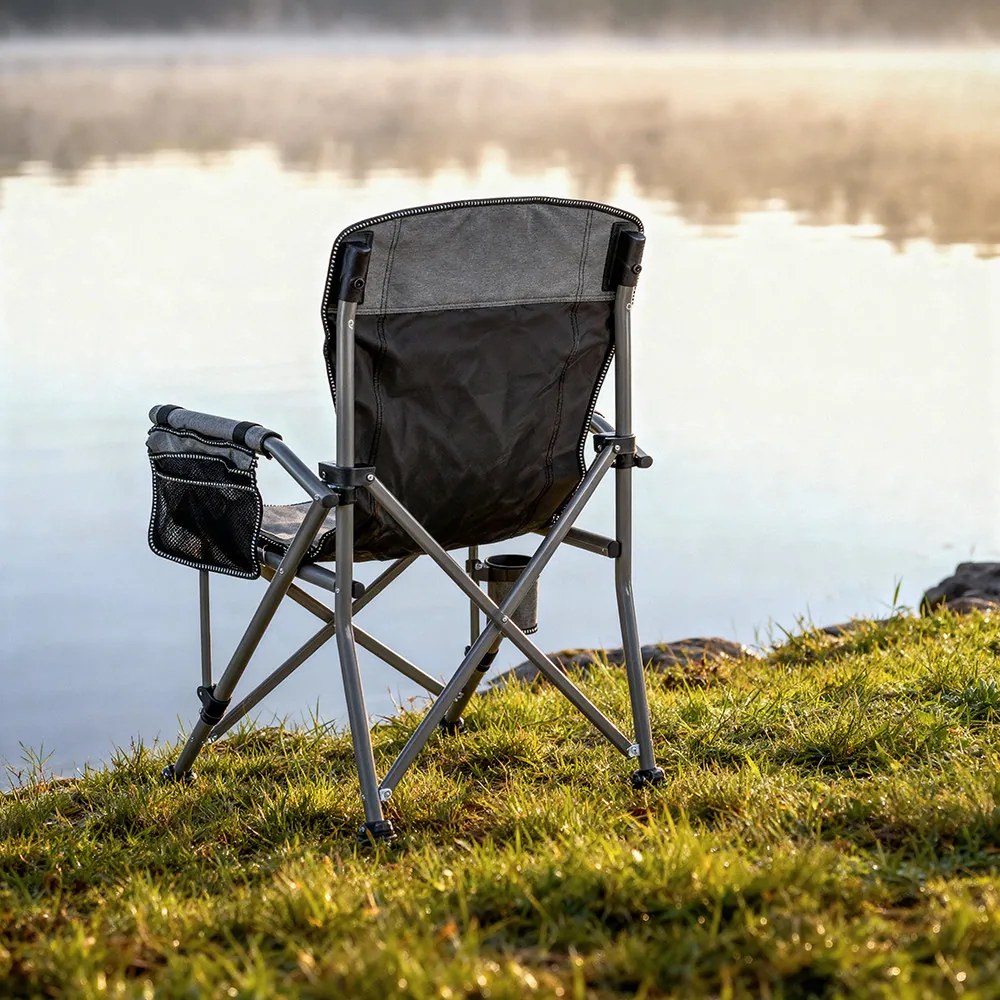 Leziter Fotoliu confort cu suport pentru pahare gri