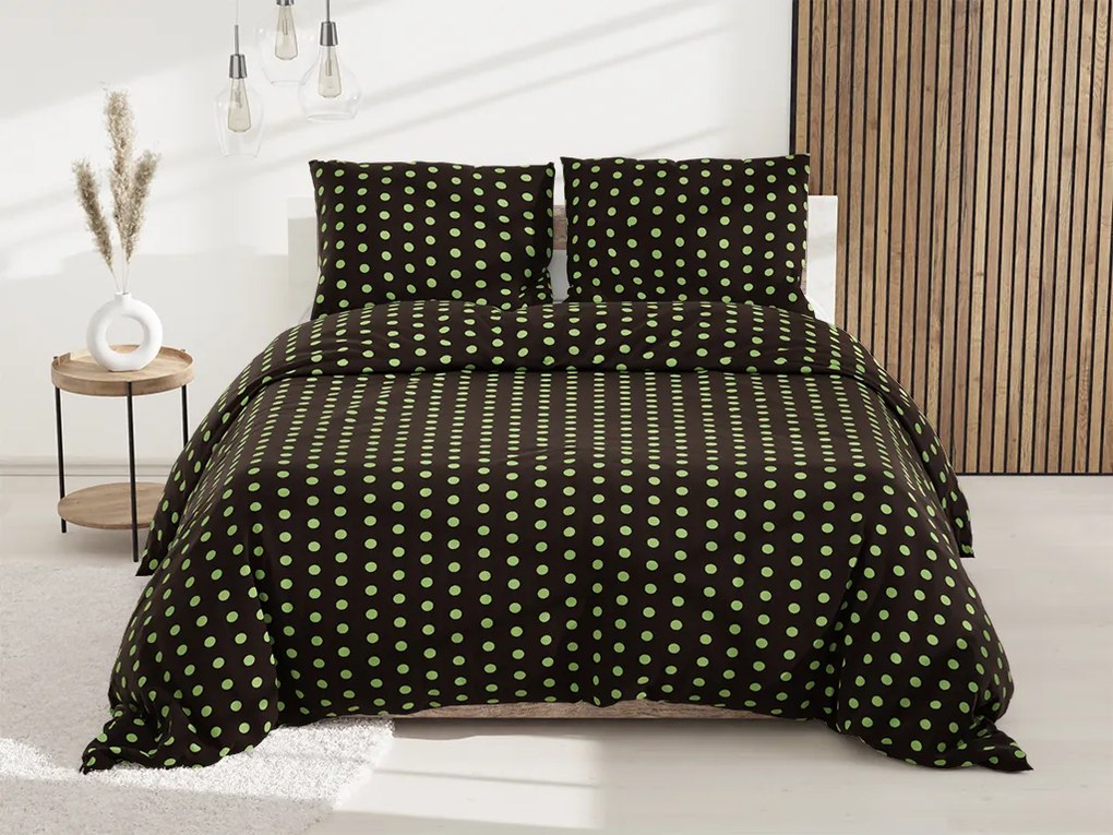 Lenjerie de pat din bumbac Culoare neagra, COLAM