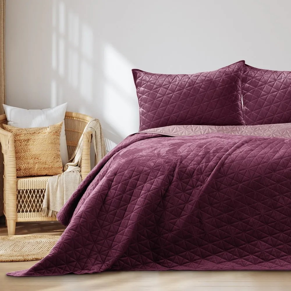 Cuvertură AmeliaHome Laila Mauve, 260 x 240 cm, roz