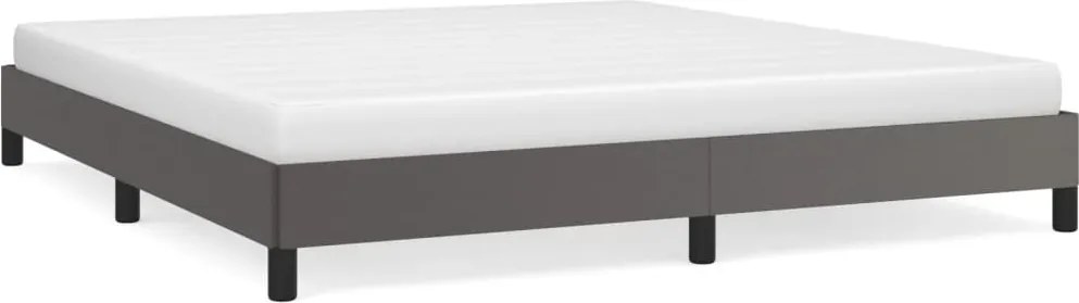 vidaXL Cadru de pat, gri, 180x200 cm, piele ecologică