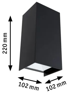 Paulmann 94325 - 2xLED 6,5W IP44 Aplica de perete exterior FLAME 230V