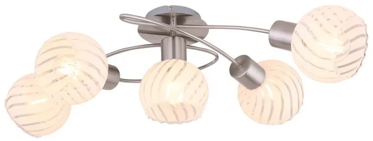 Plafoniera cu 5 spoturi design modern WILLY nichel