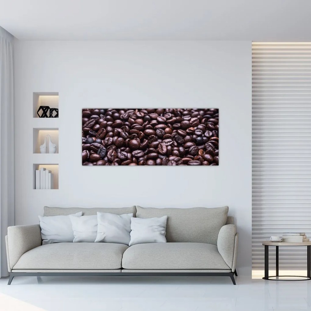 Tablou cu boabe de cafea (120x50 cm)