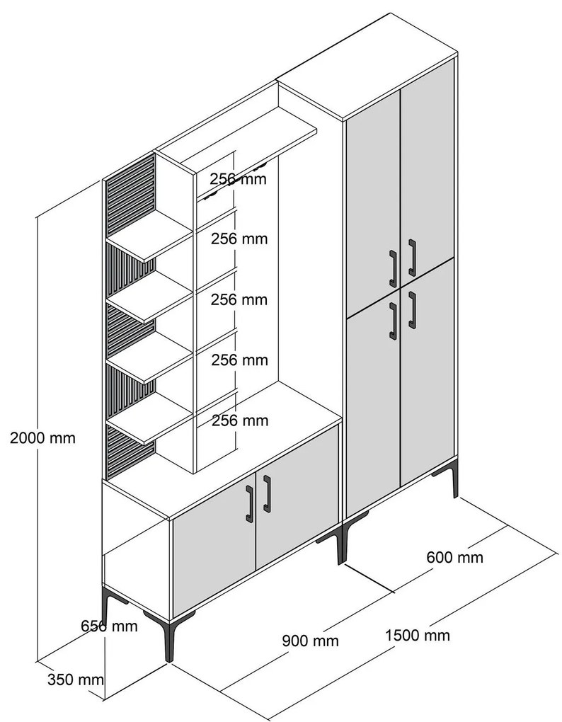 Mobilier hol Valery 3 (nuc + travertin). 1101337
