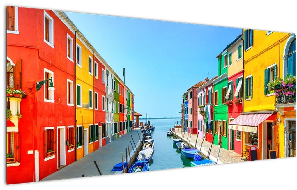 Tablou - Insula Burano, Veneția, Italia (120x50 cm)
