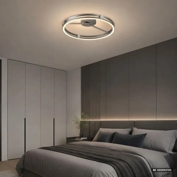 Rabalux 71277 - plafonieră LED dimabilă TRIXO 60W/230V 3000-6500K Ø 50 cm gri + telecomandă