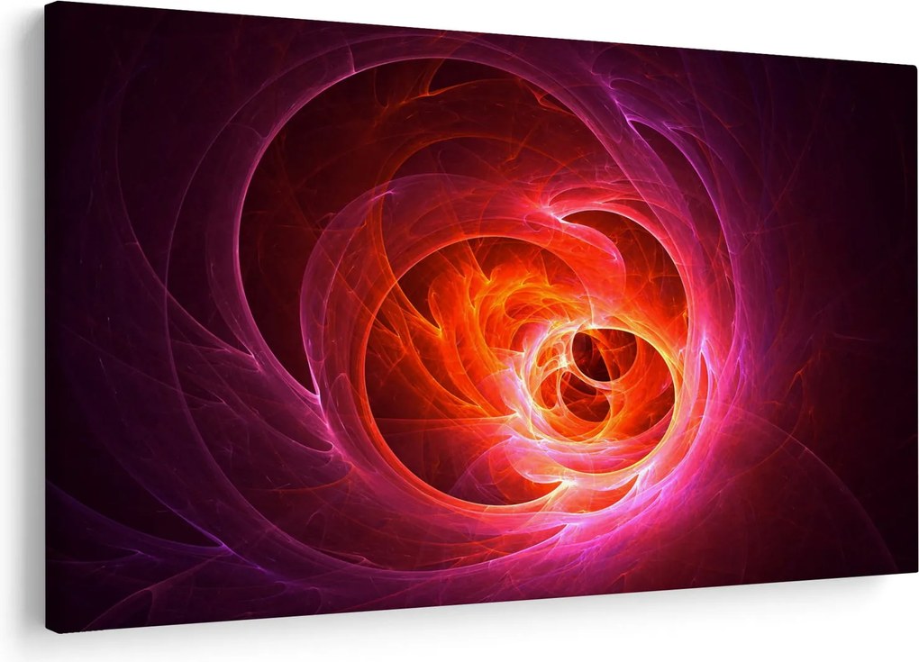 Tabloul modern cu abstracțiune roz (90x60 cm)
