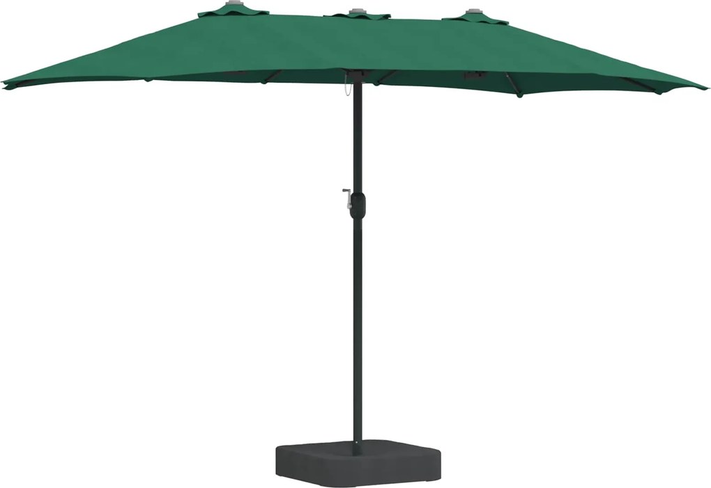 vidaXL Parasol de Grădină Verde 385 x 209 x 244 cm Poliester