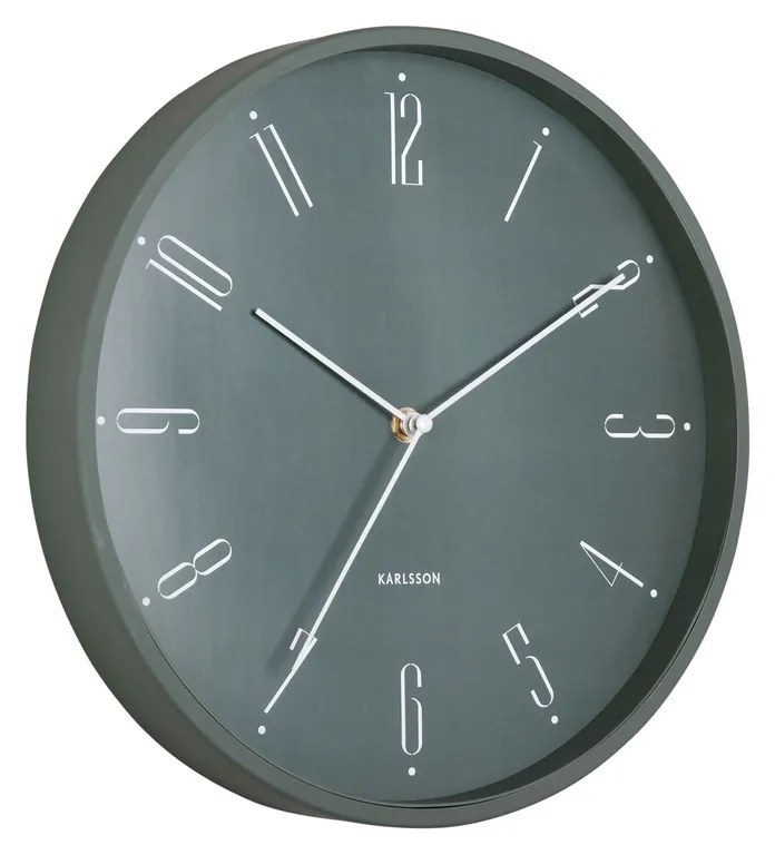 Karlsson 5988GR ceas de perete design, gri,diametru 30 cm