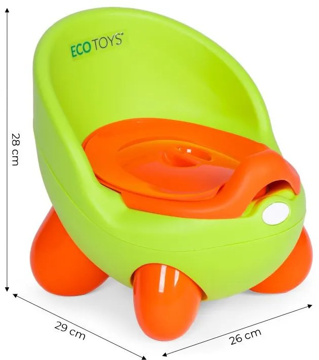 Ghiveci cu inserție detașabilă, picioare anti-alunecare verde