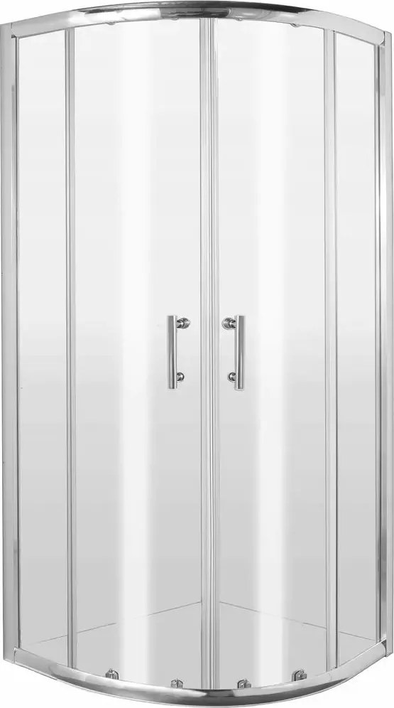 Cabina de dus semirotunda Deante Jasmin Plus cu usi culisante 80x80cm finisaj crom